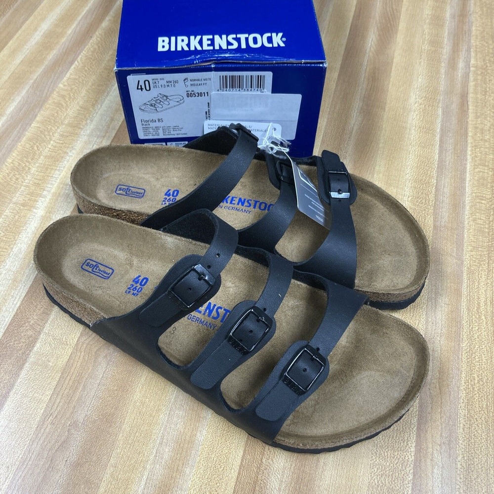 Women's Birkenstock Florida Sandals | Black | Soft Footbed | size 40 EU | 9 US - Picture 5 of 6